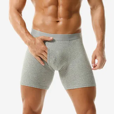 Men Fashion Simple Solid Color Anti-Wear High Elastic Cotton Breathable U-Shaped Underwear