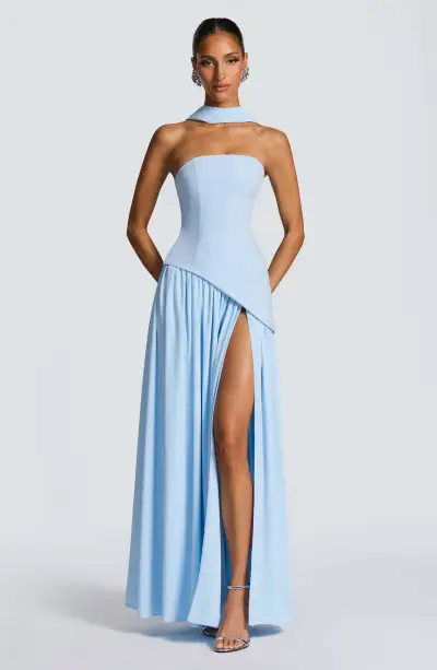 Women'S Fashion Elegant Solid Color Stitching Sleeveless Backless Split Dress