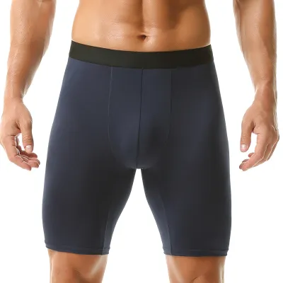 Men Fashion Milk Silk Quick-Drying Underwear High Waist Solid Color Breathable