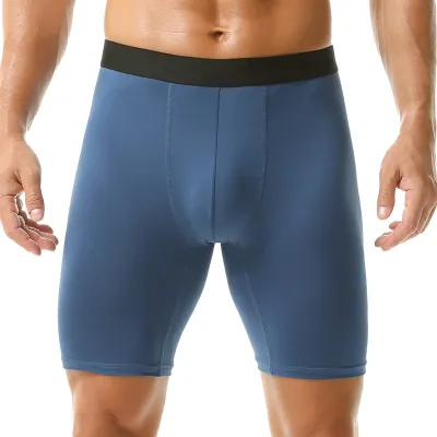 Men Fashion Milk Silk Quick-Drying Underwear High Waist Solid Color Breathable