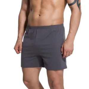 Men Fashion Simple Solid Color Breathable Loose Mid-Waist Cotton Underwear