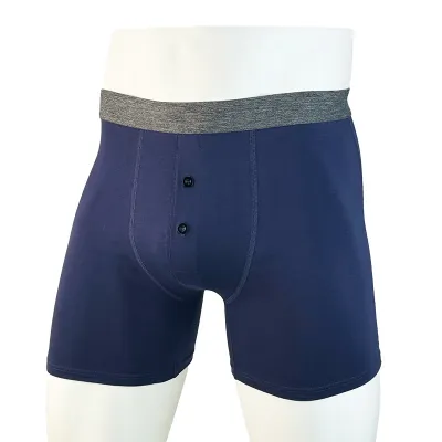 Men Fashion Casual Solid Color Four-Corner Cotton Underwear Mid-Waist