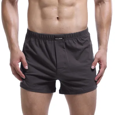 Men's Fashion Simple Solid Color Cotton Underwear Mid-Waist