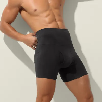 Men's Fashion Simple Solid Color Cotton Underwear High Waist