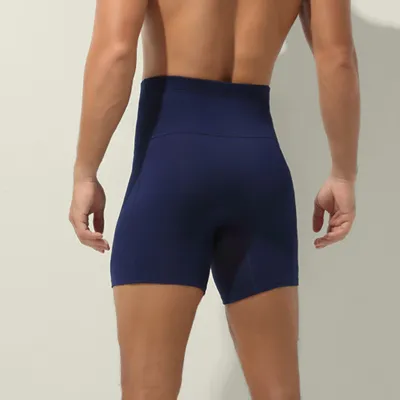 Men's Fashion Simple Solid Color Cotton Underwear High Waist