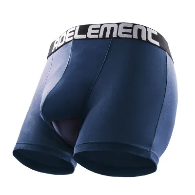 Men Fashion Four-Corner Underwear Mid-Waist Solid Color Regenerated Cellulose Fiber