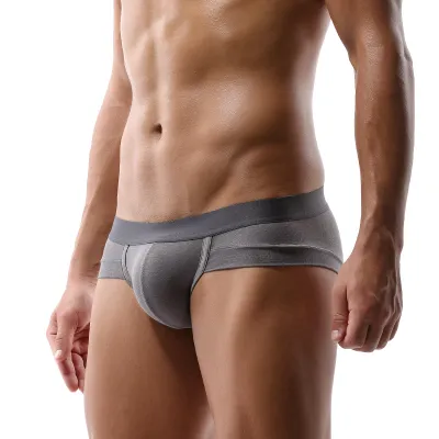 Men's Low Rise Solid Color Underwear with Regenerated Cellulose Fiber