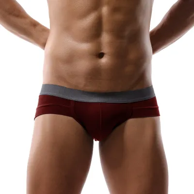 Men's Low Rise Solid Color Underwear with Regenerated Cellulose Fiber
