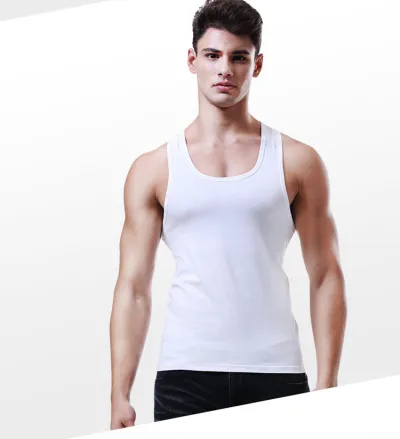 Men's Fashion Casual Summer Solid Color Cotton Tank Top