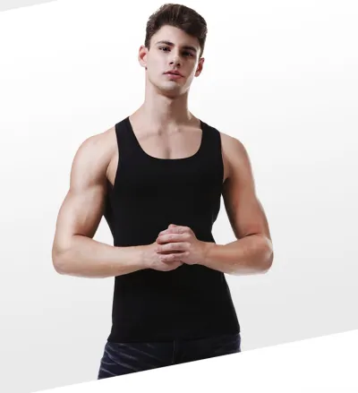 Men's Fashion Casual Summer Solid Color Cotton Tank Top