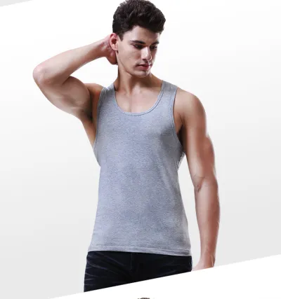 Men's Fashion Casual Summer Solid Color Cotton Tank Top