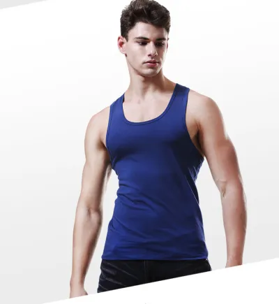 Men's Fashion Casual Summer Solid Color Cotton Tank Top