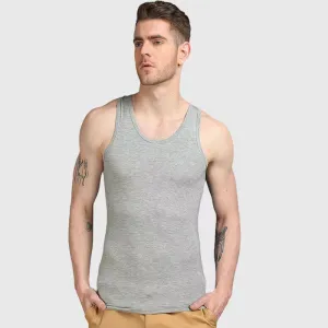 Men Fashion Casual Simple Solid Color Cotton Breathable Slim-Fit Tank Top