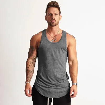 Men's Fashion Casual Summer Solid Color Tank Top Loose Fit S-5XL
