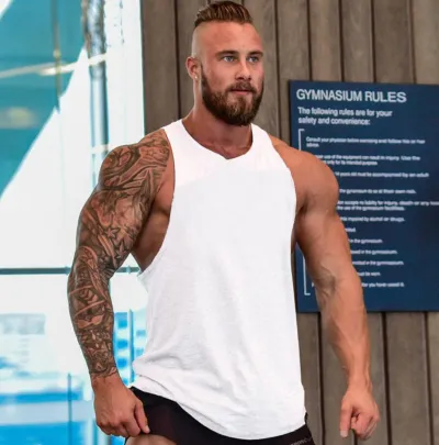Men's Fashion Casual Solid Color Loose Sleeveless Tank Top