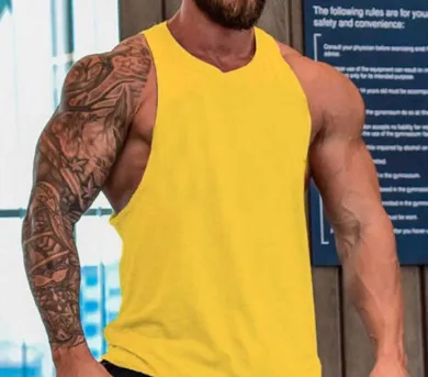 Men's Fashion Casual Solid Color Loose Sleeveless Tank Top