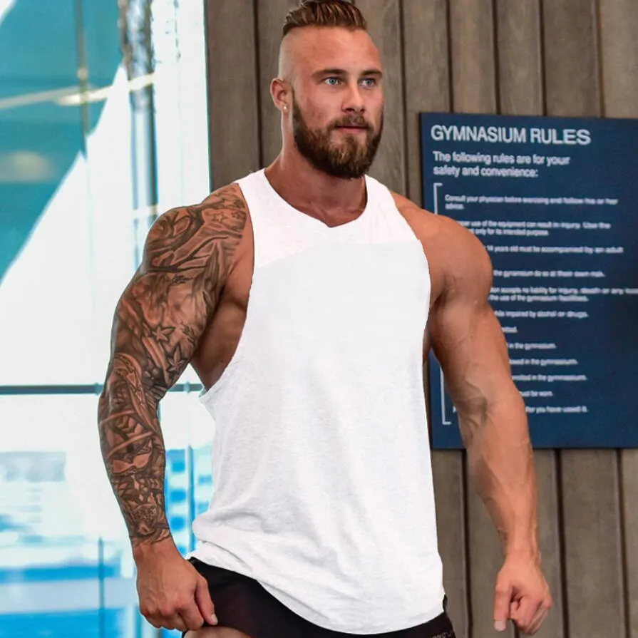 Men's Fashion Casual Solid Color Loose Sleeveless Tank Top