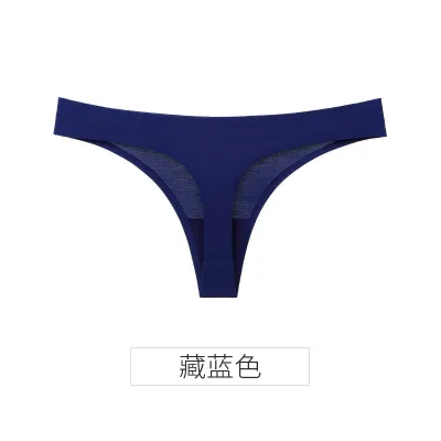 Women Fashion Sexy Simple Printed Traceless Thong
