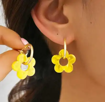 Women Fashion Exaggerated Floral Earrings