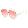 Gold Frame Gradually Pink Lenses
