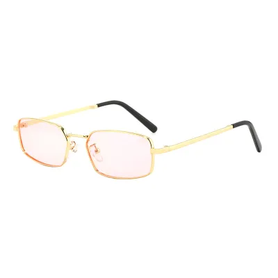 Women Fashion Metal Small Box Square Sunglasses