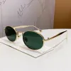 Gold Frame, Green Lenses