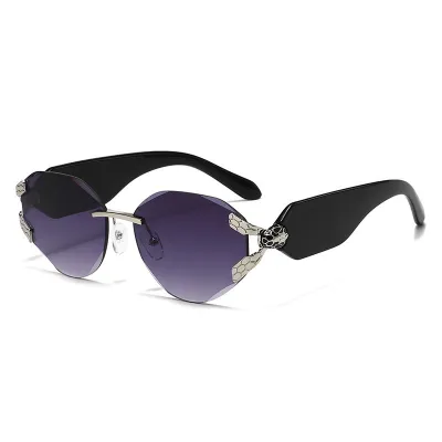 Women Fashion Frameless Cat Eye Sunglasses