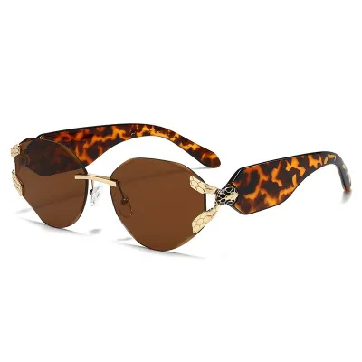 Women Fashion Frameless Cat Eye Sunglasses
