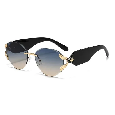 Women Fashion Frameless Cat Eye Sunglasses