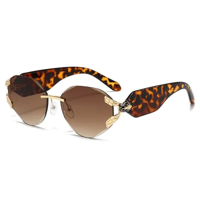 Women Fashion Frameless Cat Eye Sunglasses