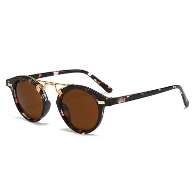 Women's Retro Round-Frame Sunglasses with PC Lens
