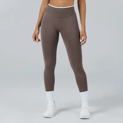 Women Fashion Casual Solid Color Seamless Abdominal Quick-Drying Yoga Sports Leggings