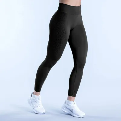 Women Fashion Casual Solid Color Seamless High Waist Pleated Yoga Sports Leggings