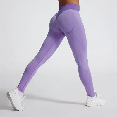 Women Fashion Solid Color Seamless High-Elastic Yoga Pants Leggings