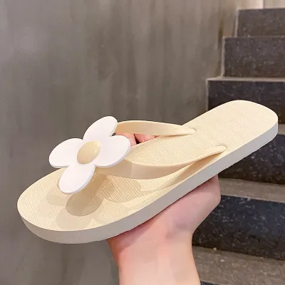 Women's Sweet Floral Flip-Flop Slippers for Beach Casual