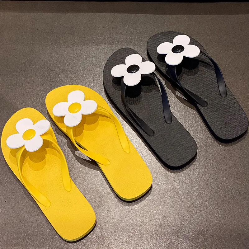 Women's Sweet Floral Flip-Flop Slippers for Beach Casual