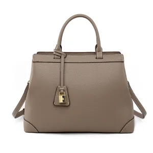 Women Fashion Casual Simple Solid Color Large Capacity Handbag PU