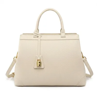 Women Fashion Casual Simple Solid Color Large Capacity Handbag PU