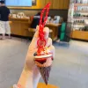 Strawberry Ice Cream Pendant (Red Rope)