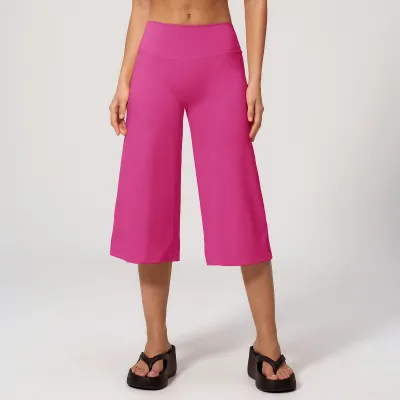 Women Fashion Casual Summer Solid Color Loose High Waist Quick-Drying Sports Pants