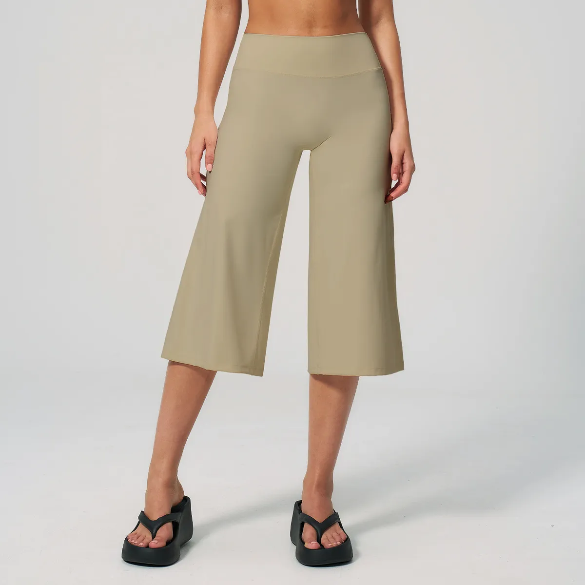 Women Fashion Casual Summer Solid Color Loose High Waist Quick-Drying Sports Pants