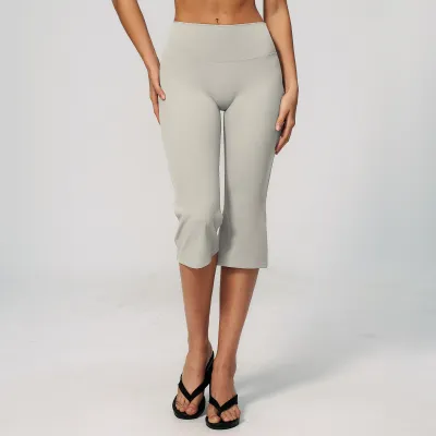 Women Fashion Casual Solid Color High Waist Yoga Pants