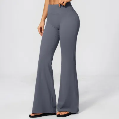Women Fashion Casual Summer Sanding High Waist Yoga Pants