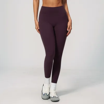 Women Fashion Casual Solid Color High Waist Quick-Drying Yoga Leggings