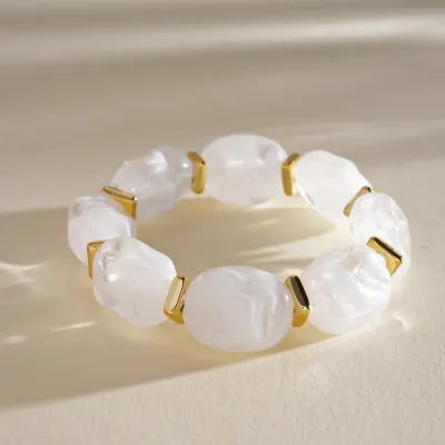 Women Fashion Acrylic Irregular Beaded Bracelet