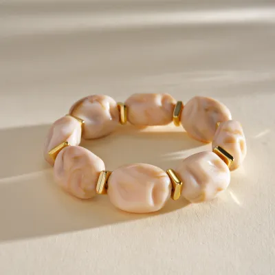 Women Fashion Acrylic Irregular Beaded Bracelet