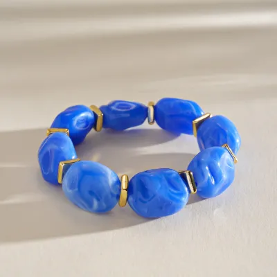 Women Fashion Acrylic Irregular Beaded Bracelet