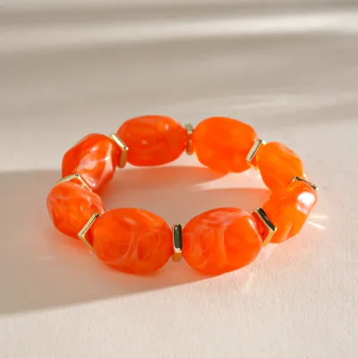 Women Fashion Acrylic Irregular Beaded Bracelet