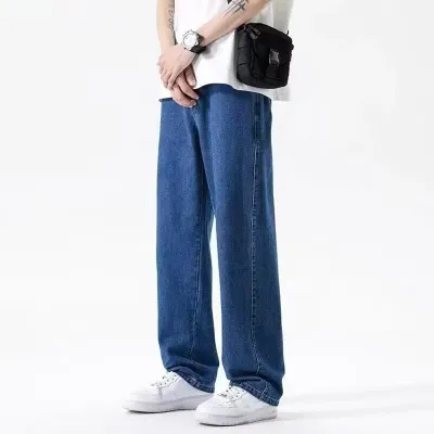 Men's Fashion Casual Spring Autumn Loose Straight Denim Jeans