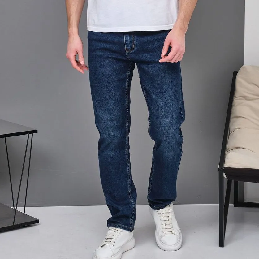 Men's Casual Stretch Summer Lightweight Straight-Leg Denim Jeans
